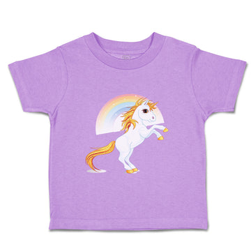 Toddler Girl Clothes Unicorn and Rainbow Funny Humor Toddler Shirt Cotton