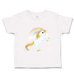 Toddler Girl Clothes Unicorn and Rainbow Funny Humor Toddler Shirt Cotton