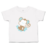 Toddler Clothes Baby Monkey Blue Safari Toddler Shirt Baby Clothes Cotton