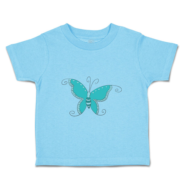 Toddler Clothes Butterfly Blue Toddler Shirt Baby Clothes Cotton