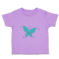 Toddler Clothes Butterfly Blue Toddler Shirt Baby Clothes Cotton