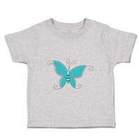 Toddler Clothes Butterfly Blue Toddler Shirt Baby Clothes Cotton