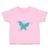 Toddler Clothes Butterfly Blue Toddler Shirt Baby Clothes Cotton