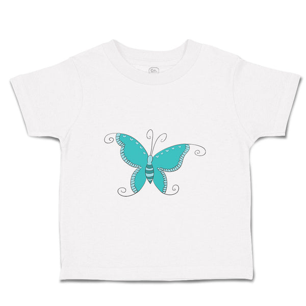 Toddler Clothes Butterfly Blue Toddler Shirt Baby Clothes Cotton