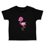 Toddler Clothes Dark Pink Flamingo Leg up Close Eyes Toddler Shirt Cotton