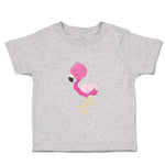 Toddler Clothes Dark Pink Flamingo Leg up Close Eyes Toddler Shirt Cotton