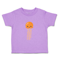 Toddler Clothes Orange Jellyfish Ocean Sea Life Toddler Shirt Cotton