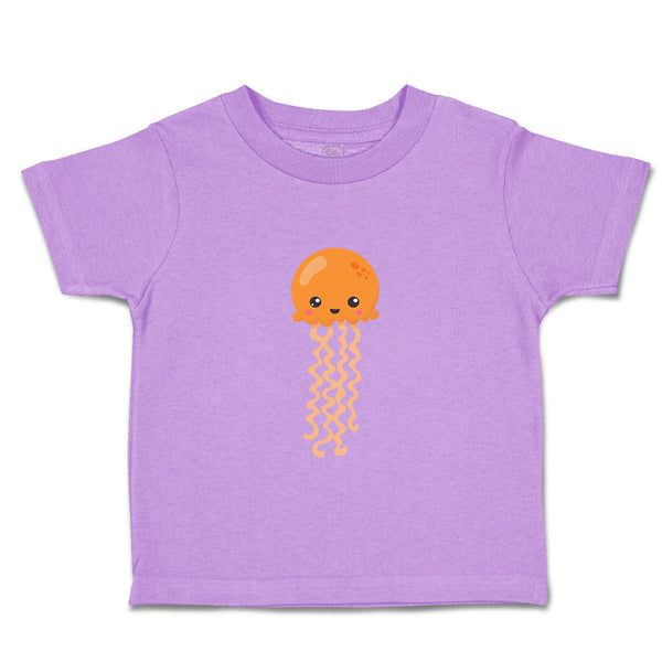 Toddler Clothes Orange Jellyfish Ocean Sea Life Toddler Shirt Cotton
