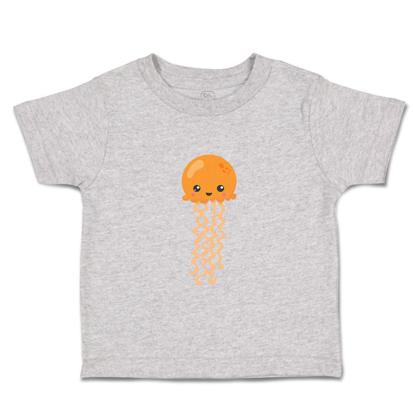 Toddler Clothes Orange Jellyfish Ocean Sea Life Toddler Shirt Cotton