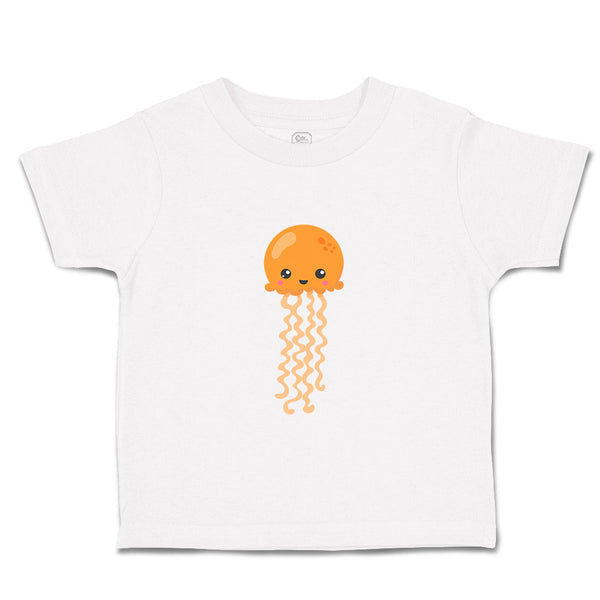 Toddler Clothes Orange Jellyfish Ocean Sea Life Toddler Shirt Cotton