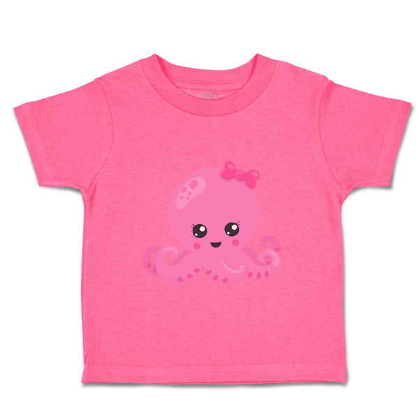 Toddler Girl Clothes Pink Octopus Bow Ocean Sea Life Toddler Shirt Cotton