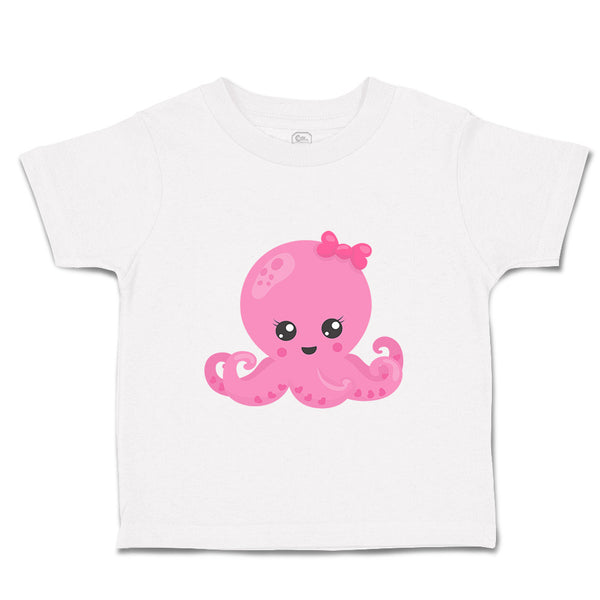 Toddler Girl Clothes Pink Octopus Bow Ocean Sea Life Toddler Shirt Cotton