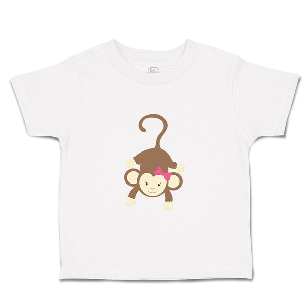 Toddler Girl Clothes Monkey Hangs Girl Safari Toddler Shirt Baby Clothes Cotton