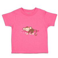 Toddler Girl Clothes Monkey Palm Leaf Girl Safari Toddler Shirt Cotton