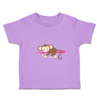Toddler Girl Clothes Monkey Palm Leaf Girl Safari Toddler Shirt Cotton