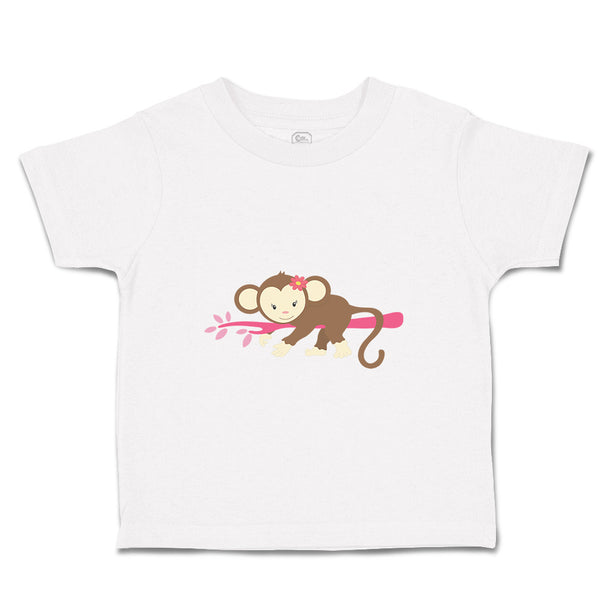 Toddler Girl Clothes Monkey Palm Leaf Girl Safari Toddler Shirt Cotton