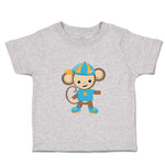 Cute Toddler Clothes Monkey Blue T-Shirt Safari Toddler Shirt Cotton