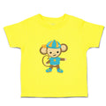 Cute Toddler Clothes Monkey Blue T-Shirt Safari Toddler Shirt Cotton