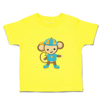 Cute Toddler Clothes Monkey Blue T-Shirt Safari Toddler Shirt Cotton