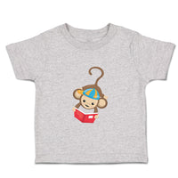 Toddler Clothes Monkey Hangs Reads Book Safari Toddler Shirt Baby Clothes Cotton
