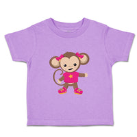 Toddler Girl Clothes Monkey Pink T-Shirt Safari Toddler Shirt Cotton