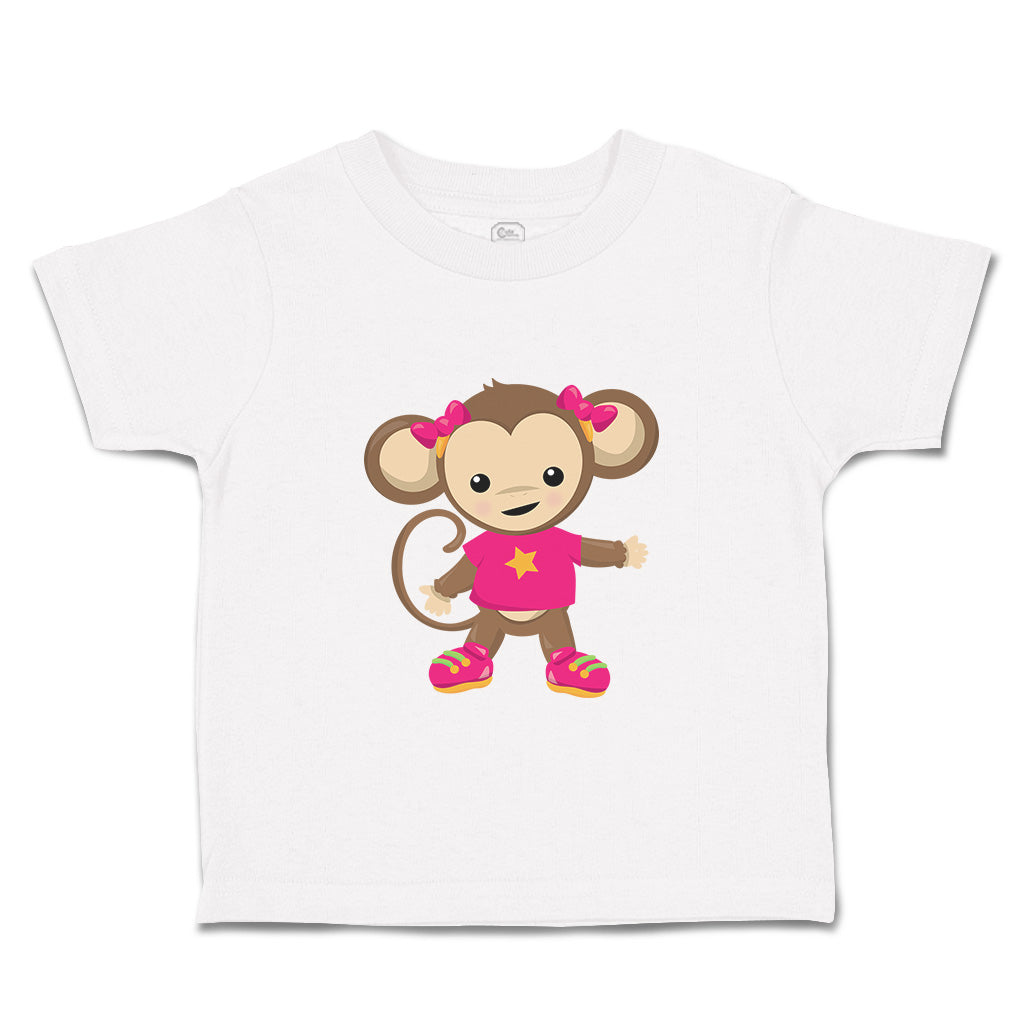 Cute Rascals® Toddler Girl Clothes Monkey Pink T-Shirt Safari