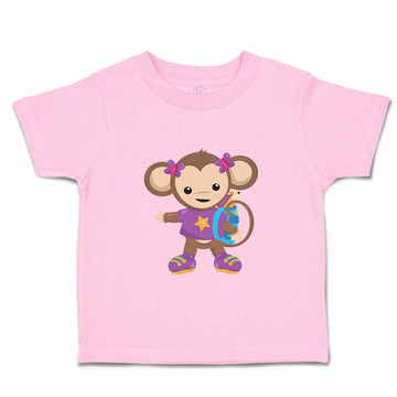 Toddler Clothes Monkey Purple T-Shirt Safari Toddler Shirt Baby Clothes Cotton