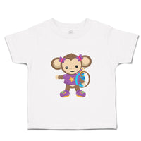 Toddler Clothes Monkey Purple T-Shirt Safari Toddler Shirt Baby Clothes Cotton