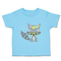Toddler Clothes Raccoon Flowers Glasses Toddler Shirt Baby Clothes Cotton