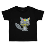Toddler Clothes Raccoon Flowers Glasses Toddler Shirt Baby Clothes Cotton