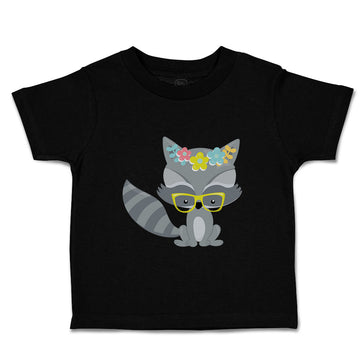 Toddler Clothes Raccoon Flowers Glasses Toddler Shirt Baby Clothes Cotton