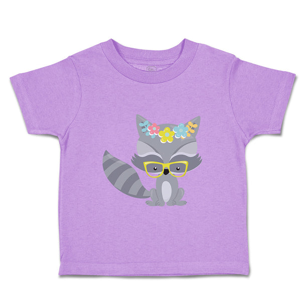 Toddler Clothes Raccoon Flowers Glasses Toddler Shirt Baby Clothes Cotton