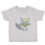 Toddler Clothes Raccoon Flowers Glasses Toddler Shirt Baby Clothes Cotton