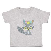 Toddler Clothes Raccoon Flowers Glasses Toddler Shirt Baby Clothes Cotton