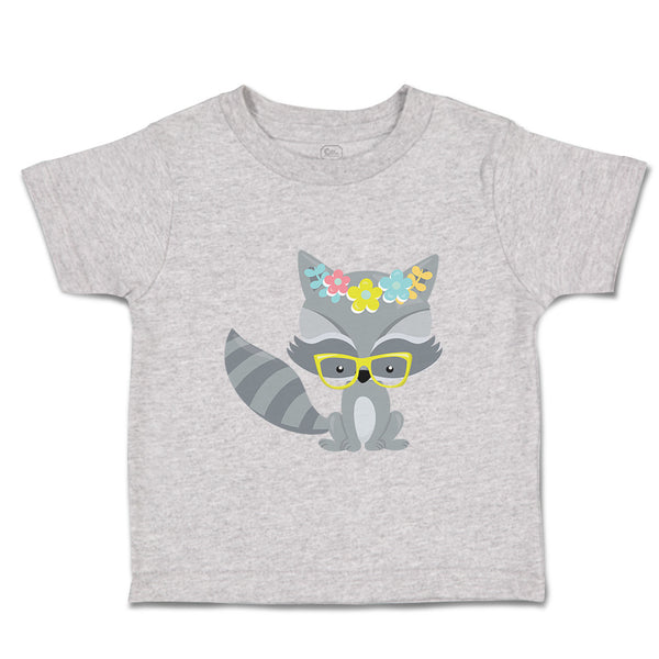 Toddler Clothes Raccoon Flowers Glasses Toddler Shirt Baby Clothes Cotton