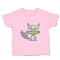 Toddler Clothes Raccoon Flowers Glasses Toddler Shirt Baby Clothes Cotton