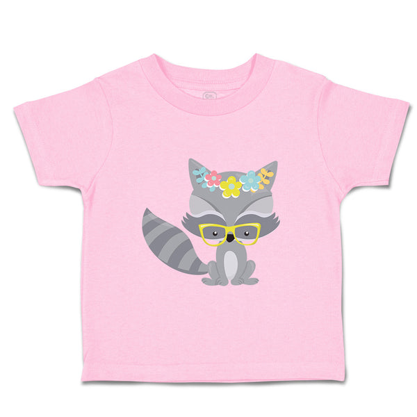 Toddler Clothes Raccoon Flowers Glasses Toddler Shirt Baby Clothes Cotton