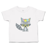 Toddler Clothes Raccoon Flowers Glasses Toddler Shirt Baby Clothes Cotton
