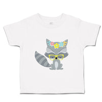 Toddler Clothes Raccoon Flowers Glasses Toddler Shirt Baby Clothes Cotton