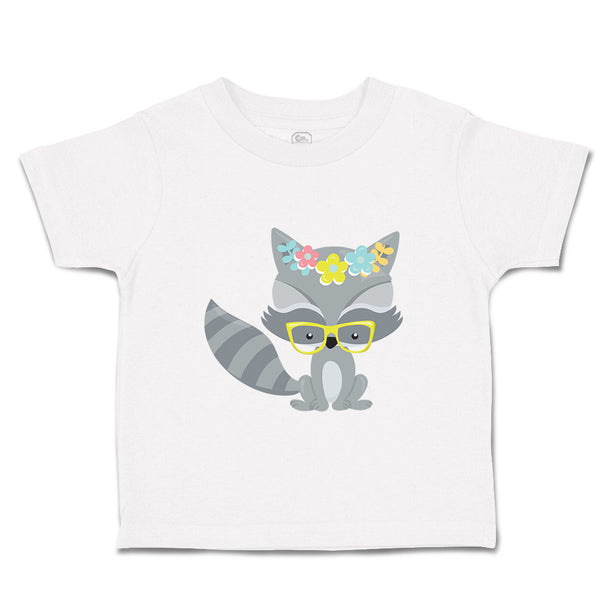 Toddler Clothes Raccoon Flowers Glasses Toddler Shirt Baby Clothes Cotton