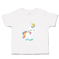 Toddler Girl Clothes White Unicorn Stands Toddler Shirt Baby Clothes Cotton