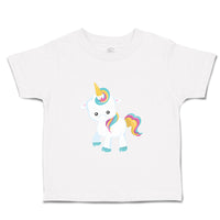 Toddler Girl Clothes White Unicorn Walks Toddler Shirt Baby Clothes Cotton