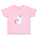 Toddler Girl Clothes White Unicorn Walks Close Eyes Toddler Shirt Cotton