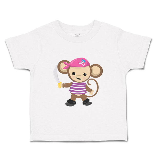 Toddler Clothes Monkey Pirate Safari Toddler Shirt Baby Clothes Cotton