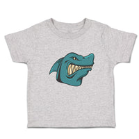 Toddler Clothes Angry Shark Cartoon Head Toothy Logo Toddler Shirt Cotton
