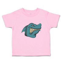 Toddler Clothes Angry Shark Cartoon Head Toothy Logo Toddler Shirt Cotton