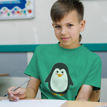Toddler Clothes Cute Aquamarine Fatty Penguin Gesture Toddler Shirt Cotton