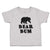 Toddler Clothes Polar Bear Bum Silhouette Wild Animal Toddler Shirt Cotton