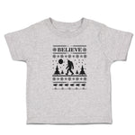 Toddler Clothes Believe Bigfoot Silhouette Trees, Pattern Footprints Cotton