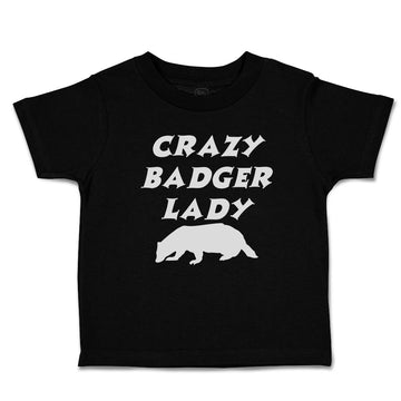 Cute Toddler Clothes Forest Crazy Badger Lady Silhouette Wildlife Toddler Shirt